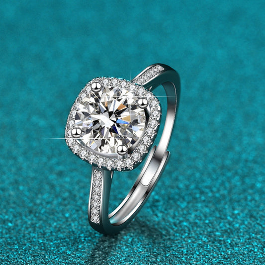 1 Carat Moissanite 925 Sterling Silver Ring