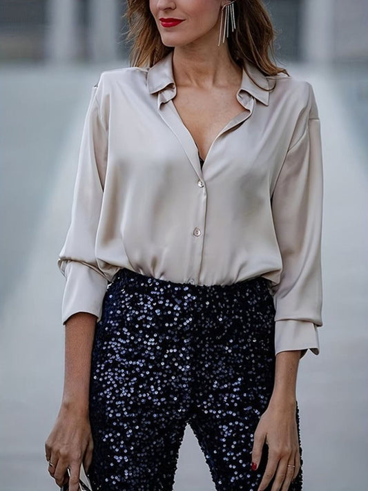 Collared Neck Button Up Shirt