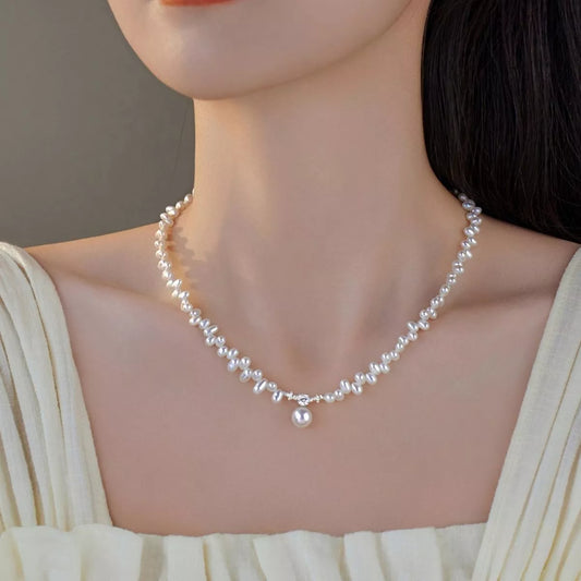 Irregular Freshwater Pearl Pendant Necklace