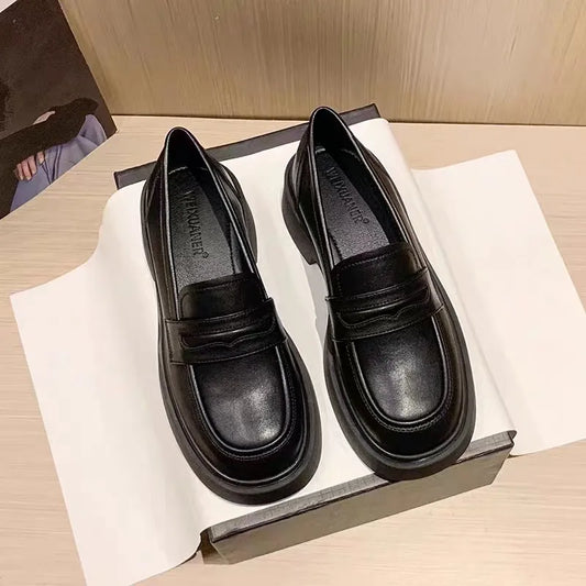 Round Toe Platform Loafers