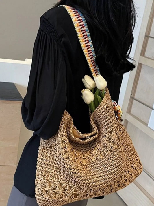 Woven Straw Shoulder Bag
