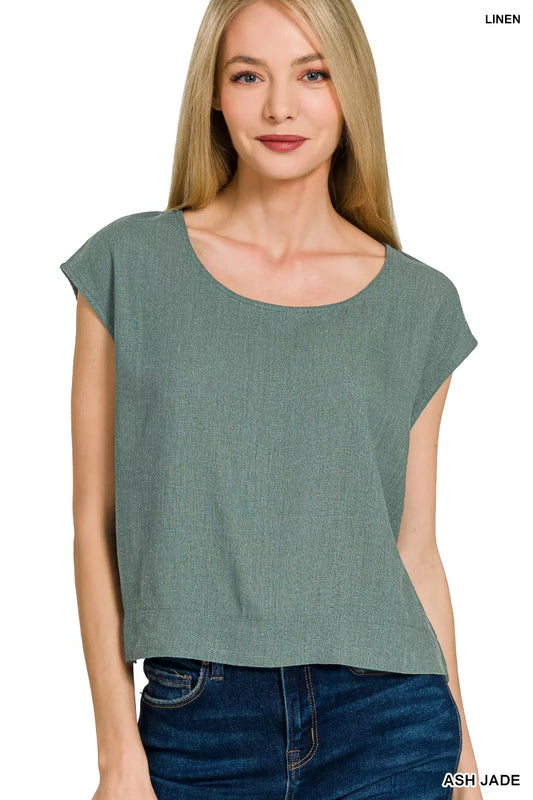 Zenana Linen Sleeveless Top