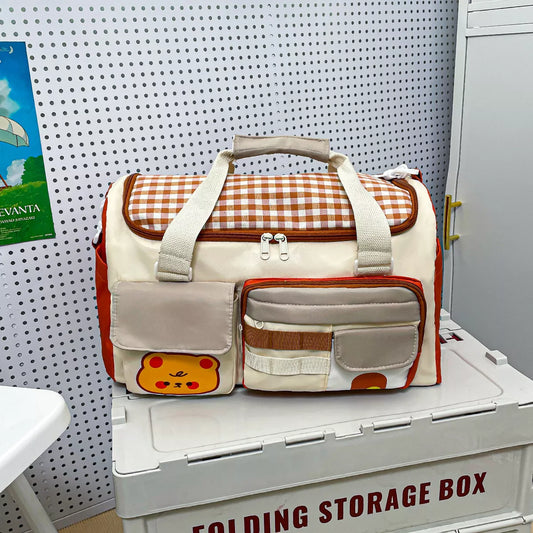 Cartoon Bear Pattern Travel Bag