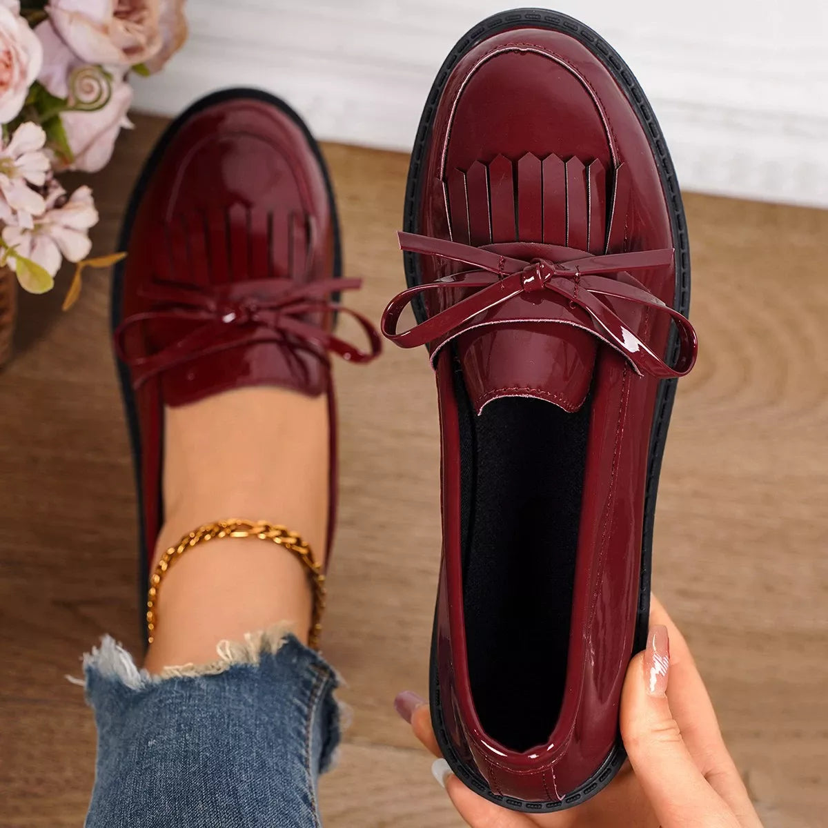 Round Toe Slip-Ons