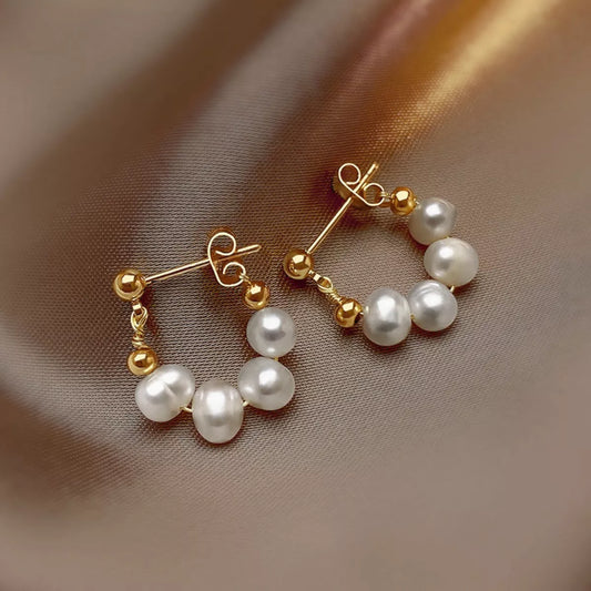 Freshwater Pearl Hoop Earrings