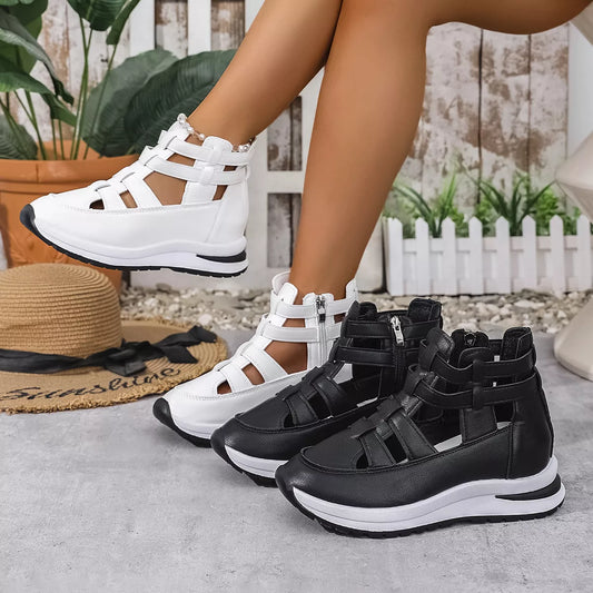 Cutout Platform Sneakers