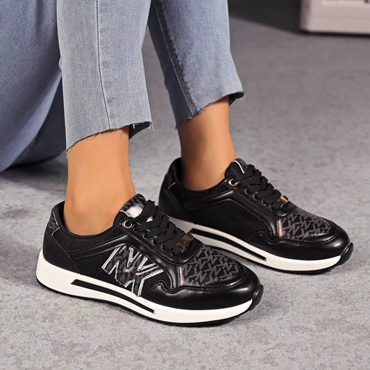 Lace Up Round Toe Sneakers