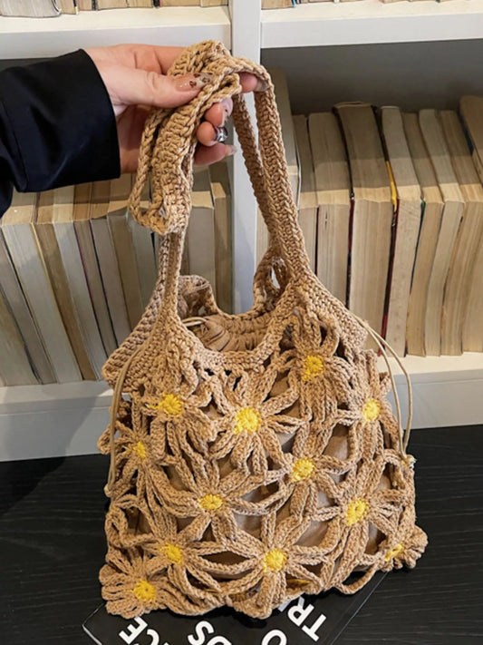 Crochet Daisy Shoulder Bag