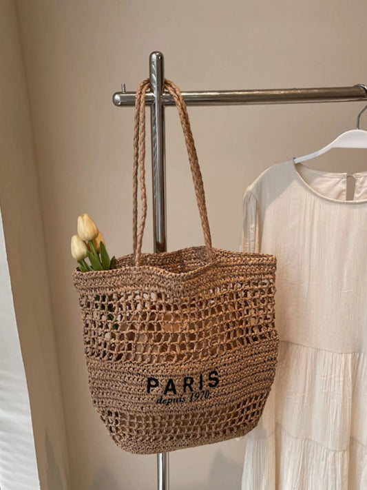 Woven Straw Shoulder Bag