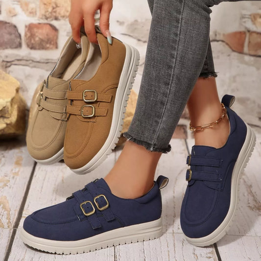 Buckle Accent Casual Loafers