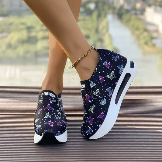 Butterfly Round Toe Slip-Ons