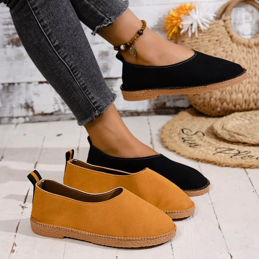 Round Toe Slip-Ons
