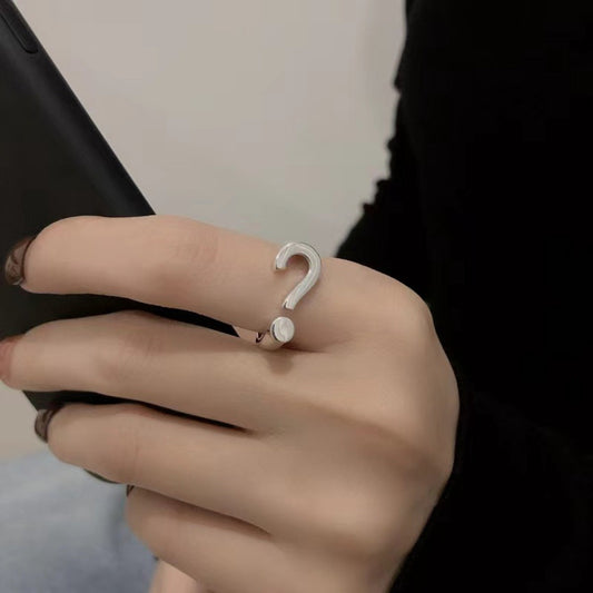 Question Mark Adjustable Open Ring