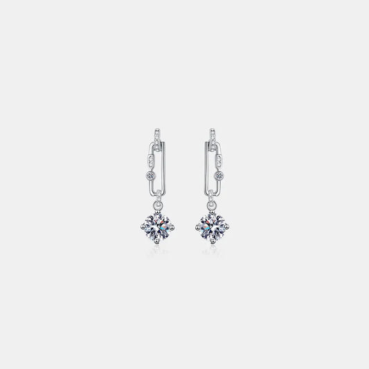 2 Carat Moissanite 925 Sterling Silver Earrings