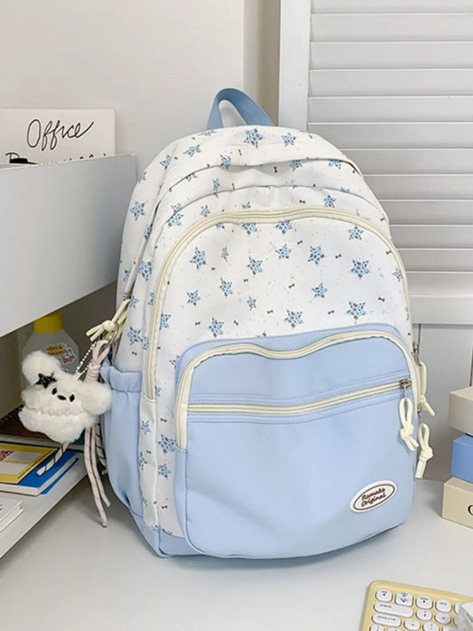 Star Pattern Lightweight Backpack Bag