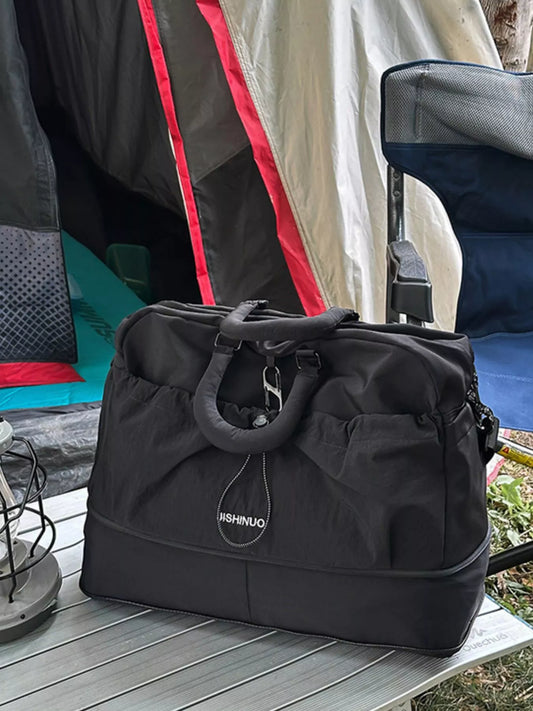 Drawstring Color Block Travel Bag