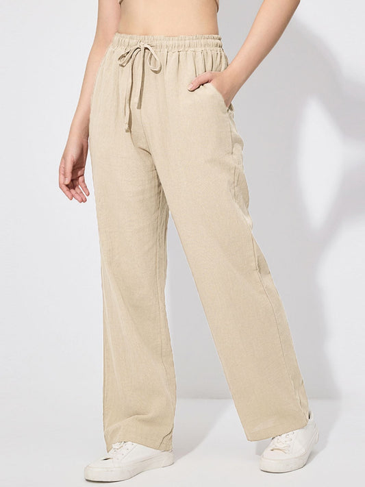 Drawstring Wide Leg Pants