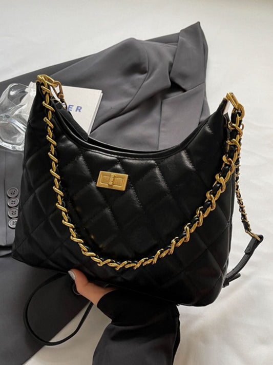 Quilted Chain Strap Shoulder Bag