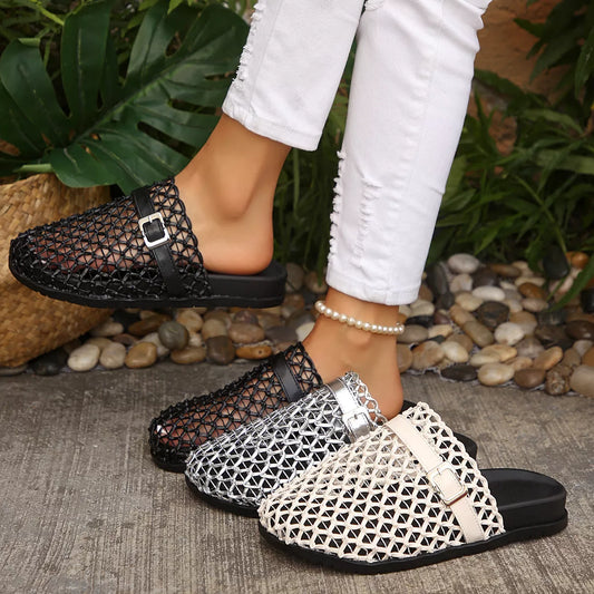 Breathable Buckle Decor Sandals