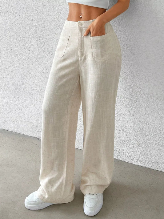High-Waisted Wide-Leg Pants