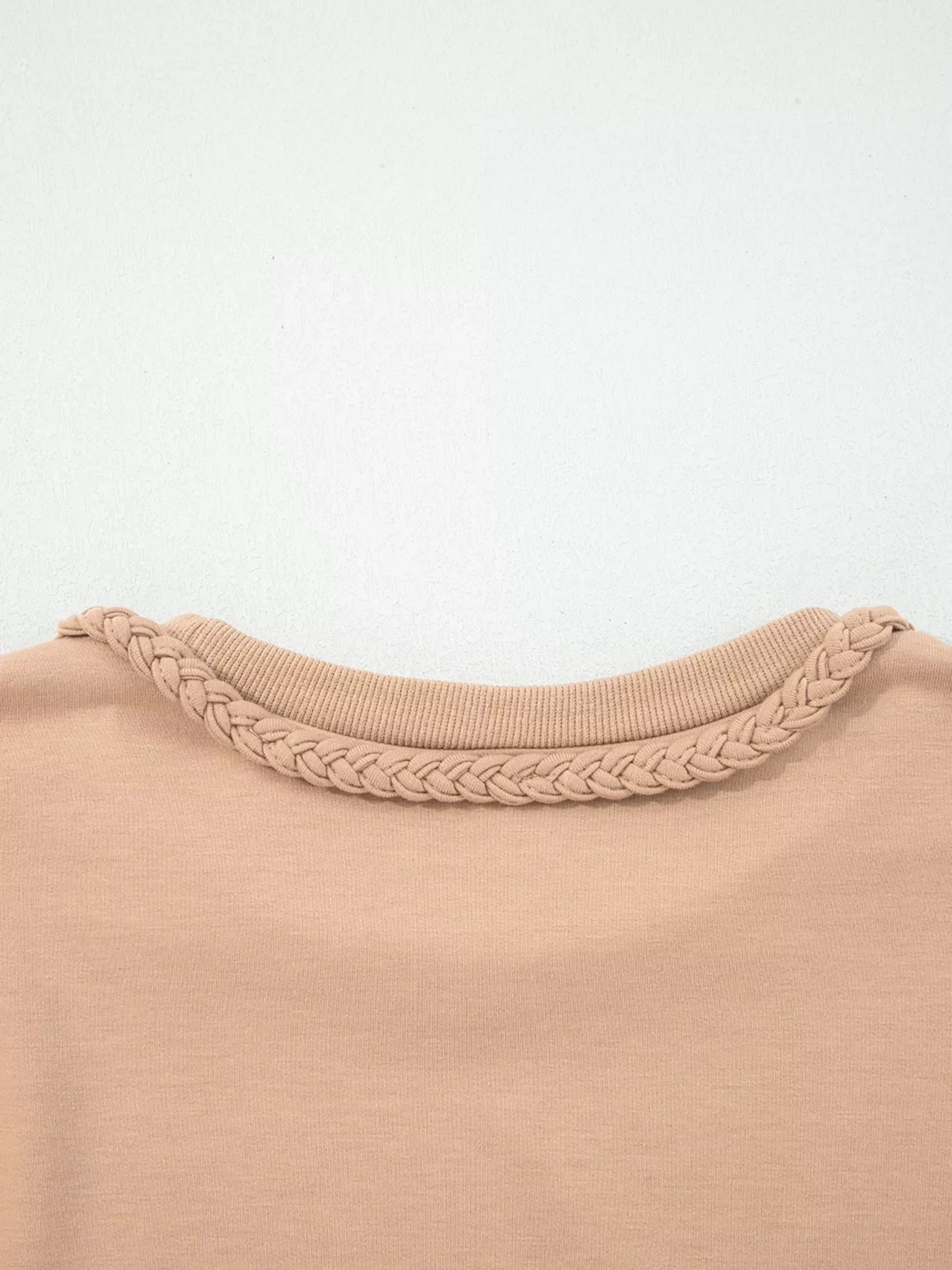 Braided Trim Puff Sleeve Dress