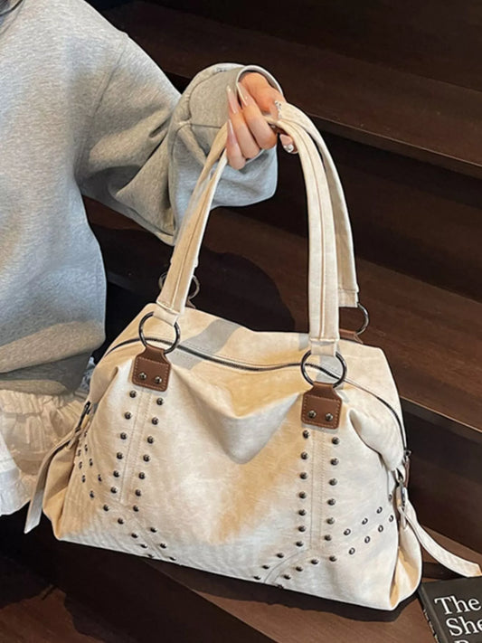 Studded Vintage-Style Handbag