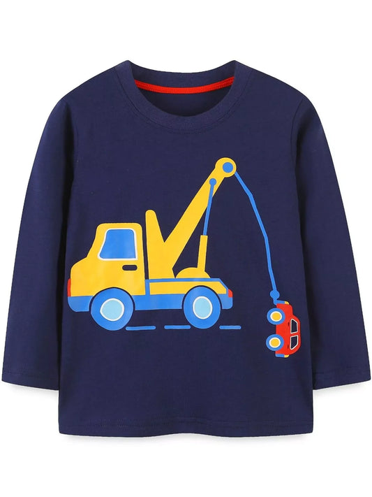 Children's Truck Graphic Long Sleeve T-Shirt