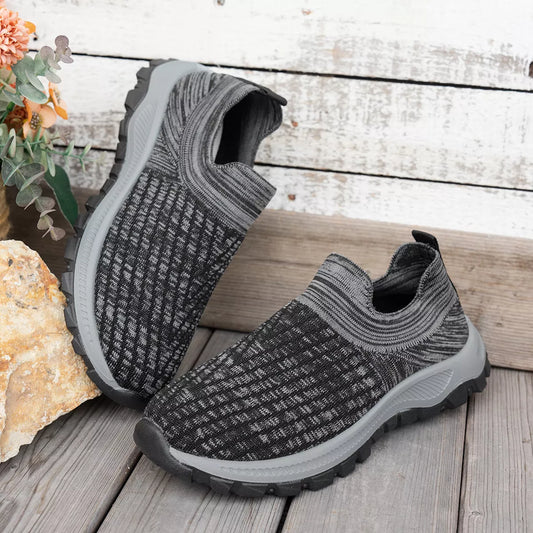 Round Toe Mesh Slip-Ons