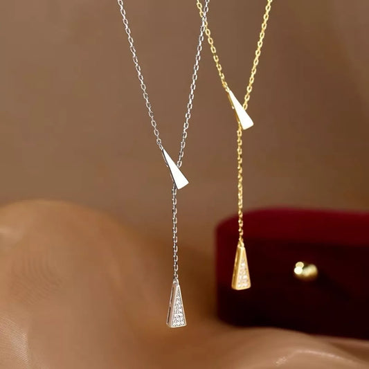 Triangle Pendant Y Necklace