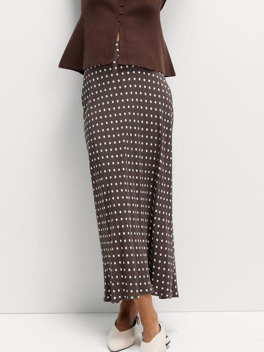 Polka Dot Midi Skirt