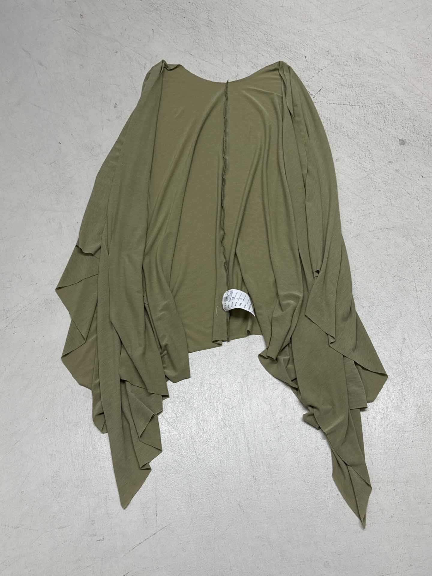 Retro Mori Green Dress Slimming Batwing Sleeves Sun Protection Cardigan Cinched Slimming Maxi Dress Two Piece Sets