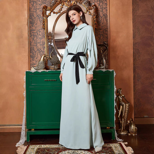 Elegant Dress with Belt