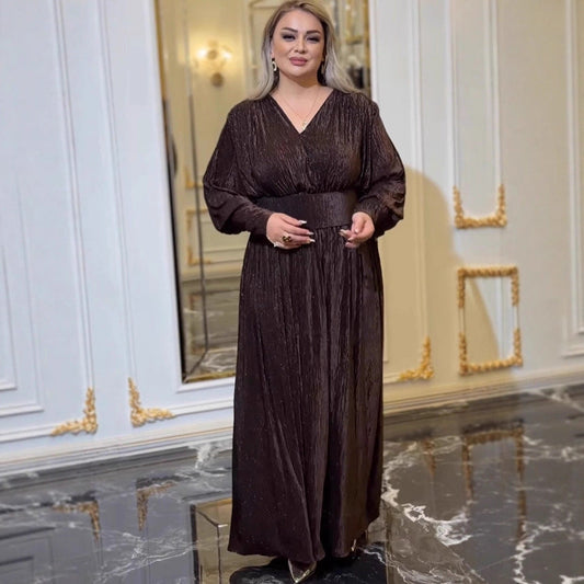 Women Clothing Design Loose Long Solid Color Dress