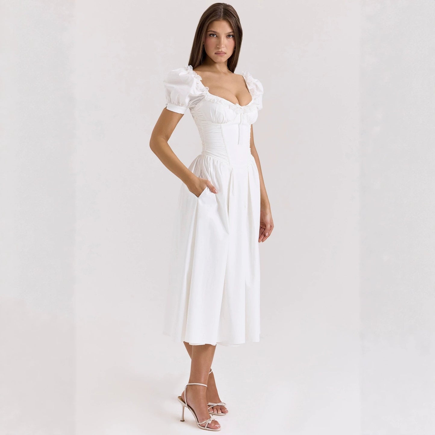 Spring Summer Dress Artistic French Fresh Printing Women Wear