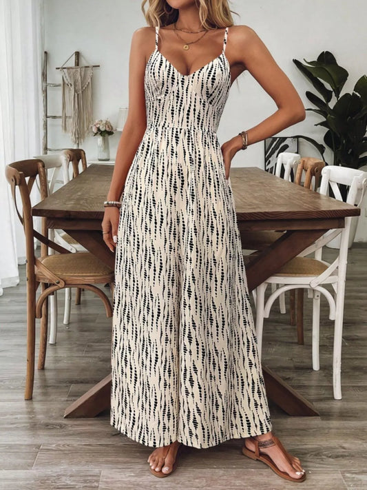 Spaghetti Strap Wide Leg Jumpsuit