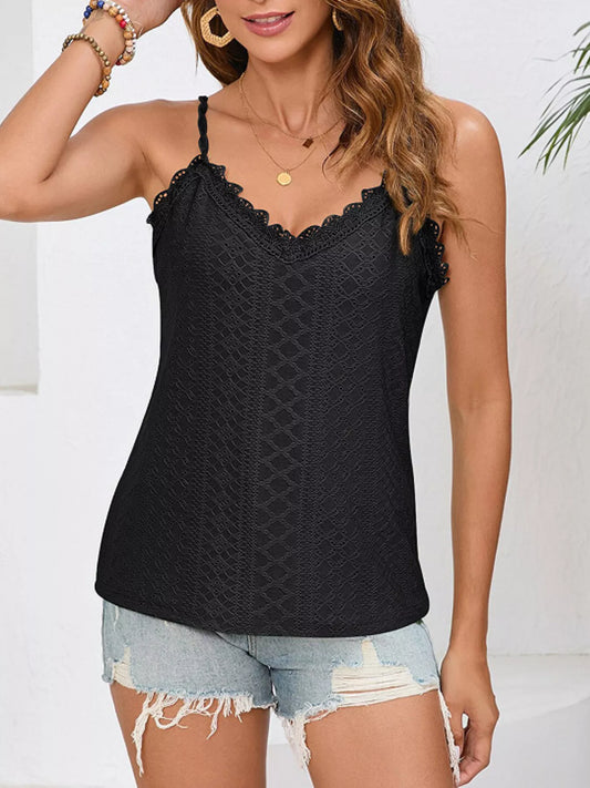 Lace Trim V-Neck Cami