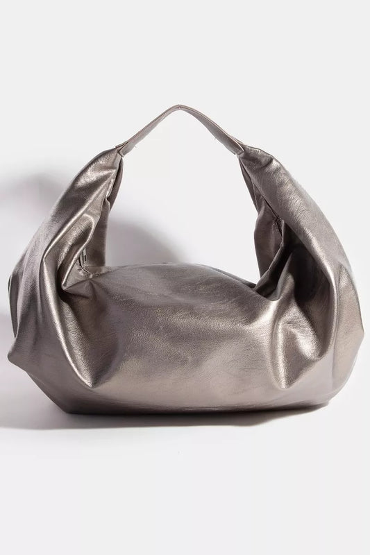Fame Simple Faux Leather Hobo Shoulder Bag
