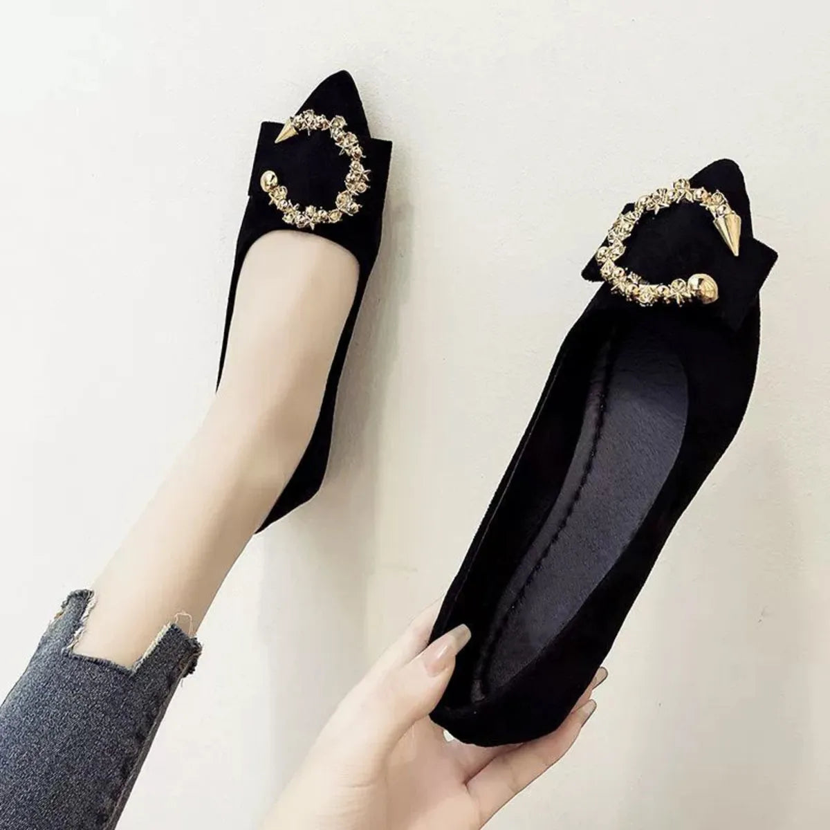Point Toe Flat Slip-Ons