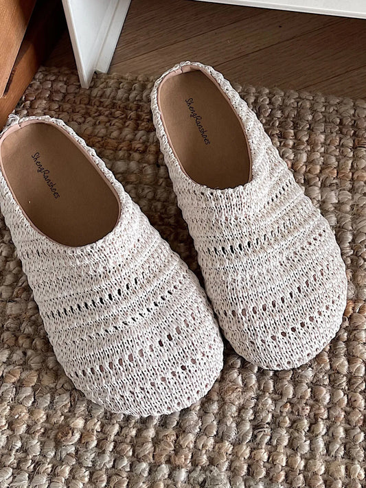 Knitted Round Toe Slip-Ons