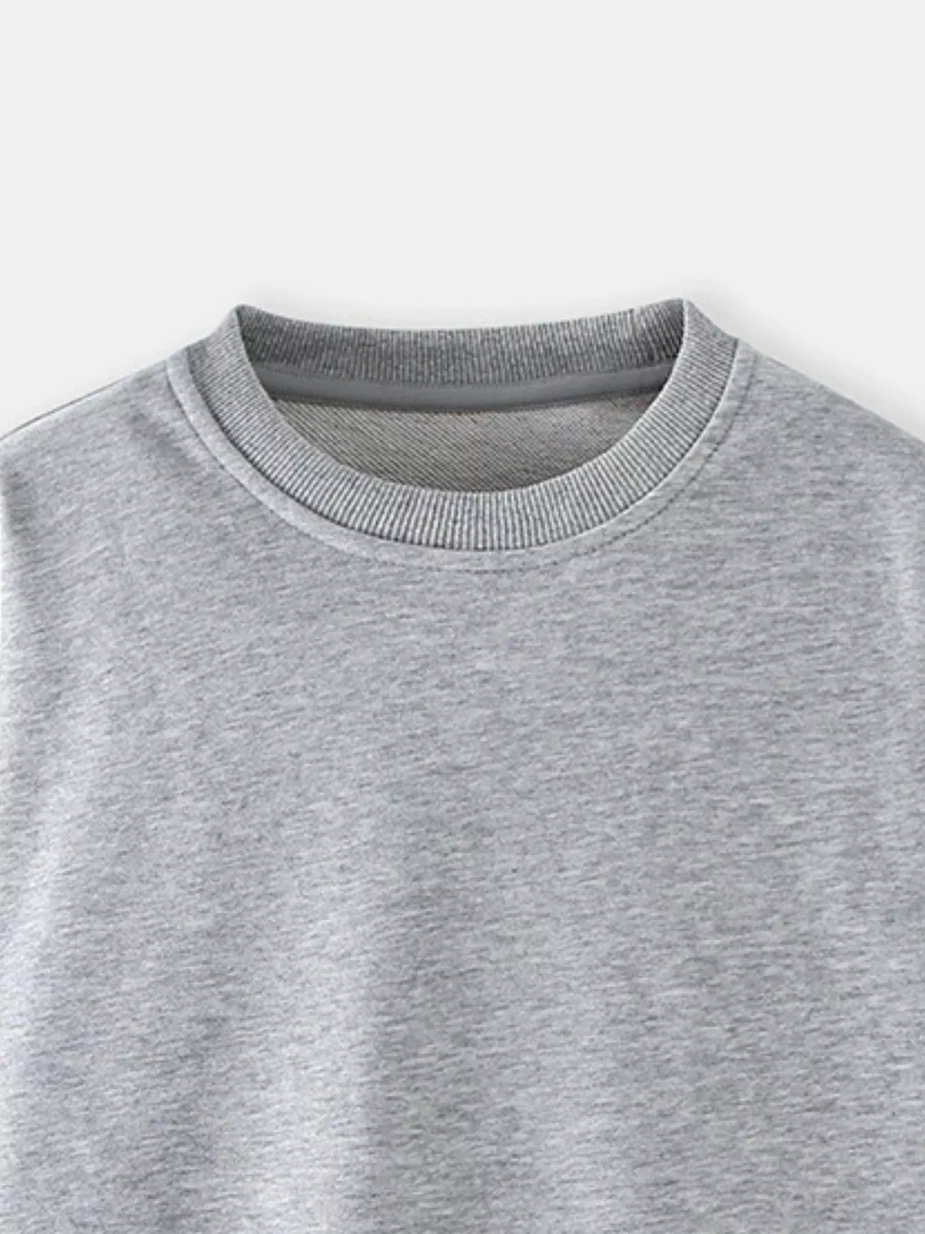 Children's Casual Solid Color Crew Neck Sweatshirt