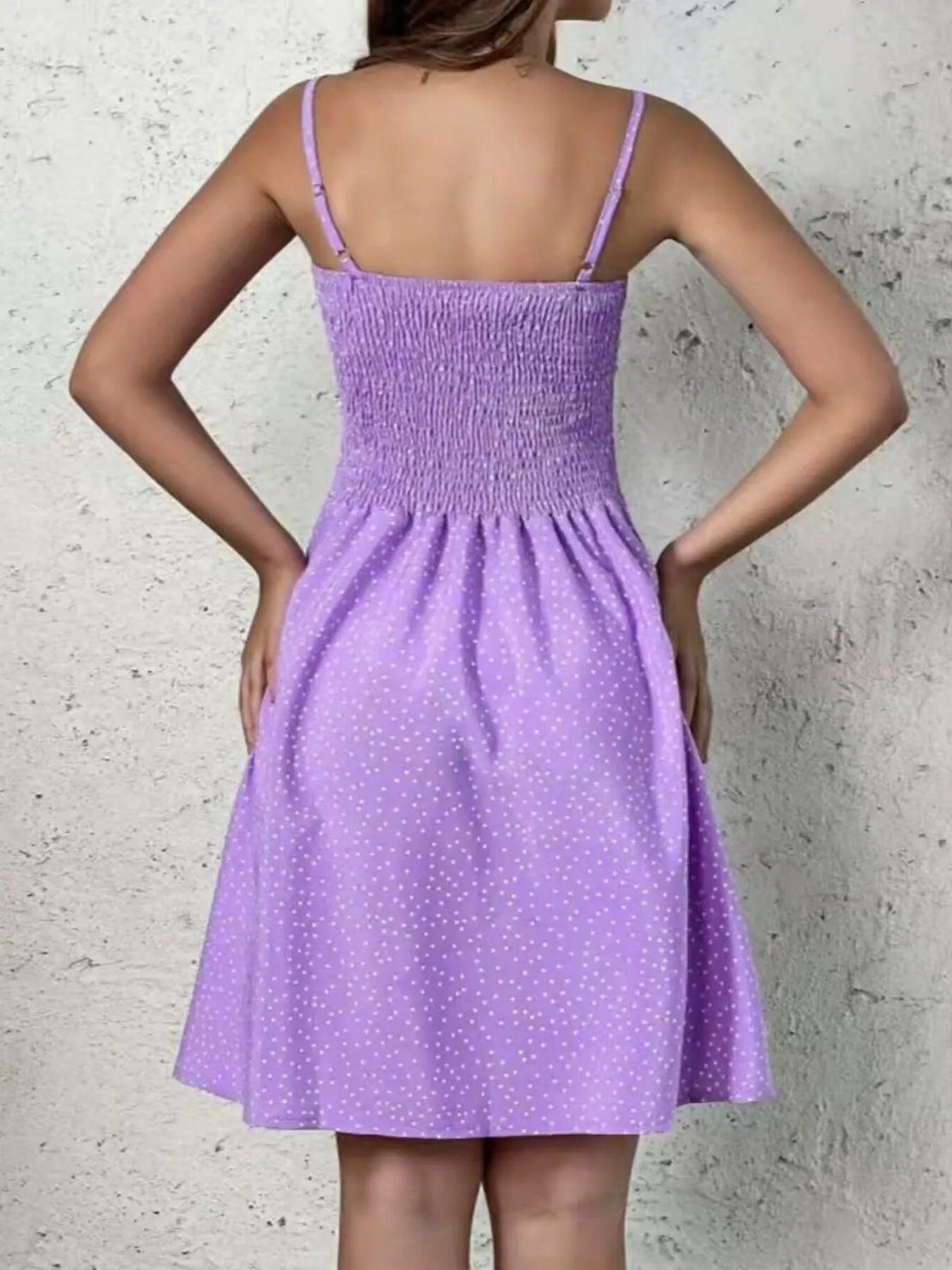 Full Size Smocked Square Neck Cami Dress Plus Size