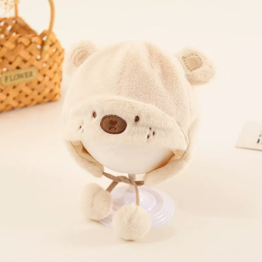 Children's Cute Bear Ear Plush Hat
