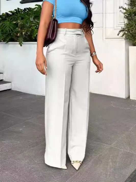 High-Waisted Wide-Leg Pants
