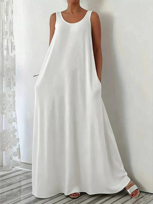 Sleeveless Maxi Dress with Pockets