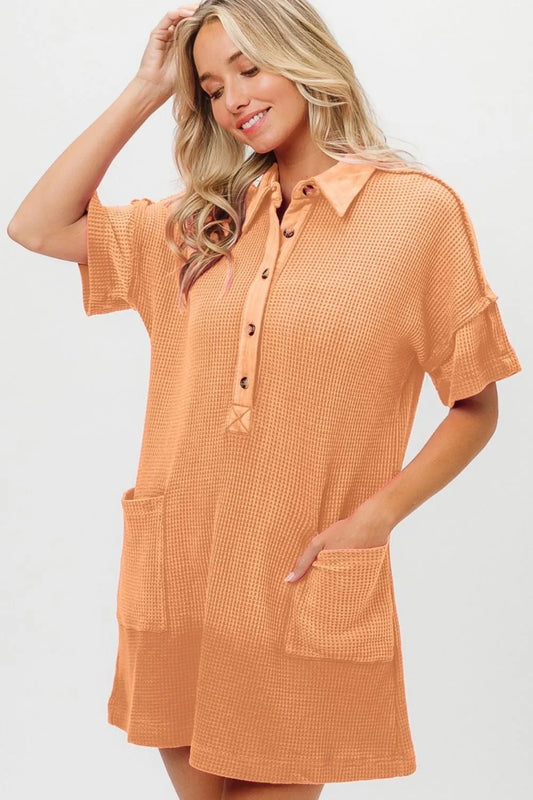 BiBi Dip Dye Mineral Washed Knit Dress