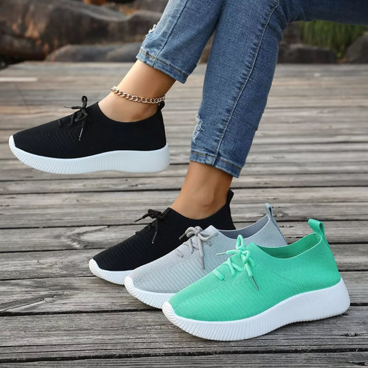 Round Toe Lace Up Sneakers