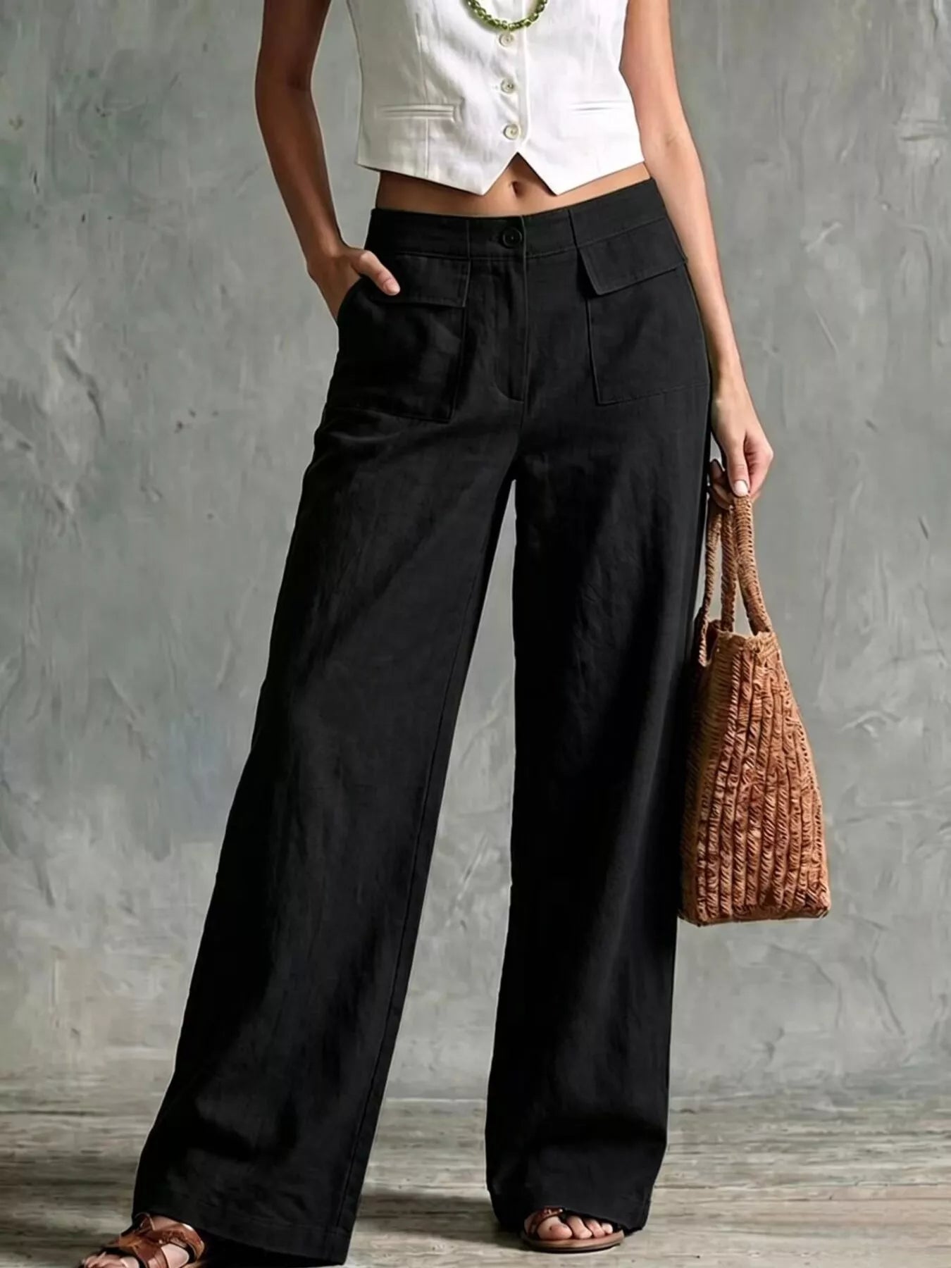 Full Size Wide Leg Pants Plus Size