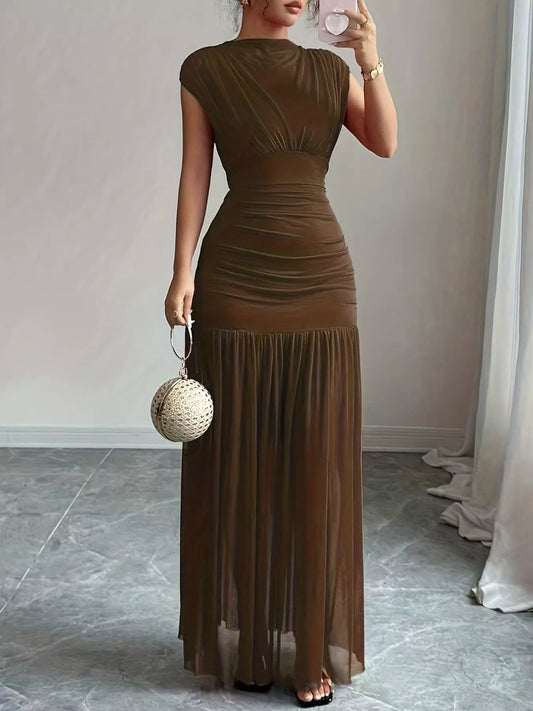 Ruched Bodycon Maxi Dress