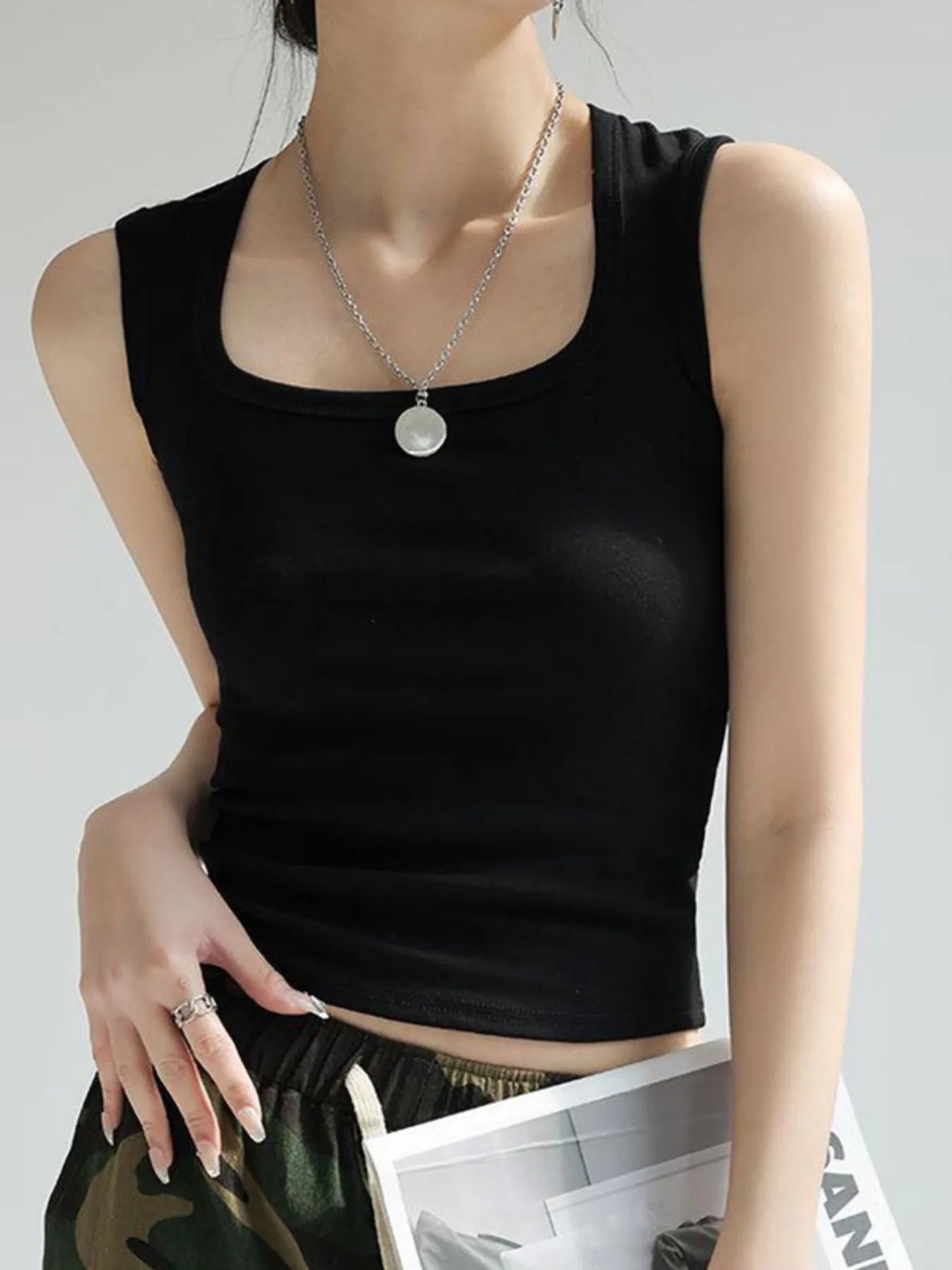 Plus Size Wide Strap Tank
