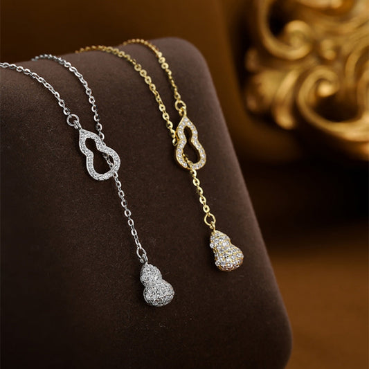 Zircon Gourd Pendant Necklace